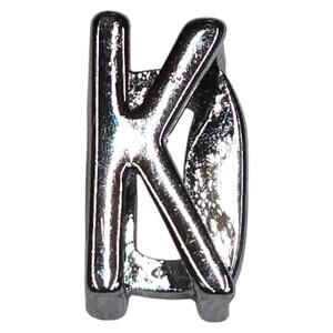 Keep Collective Letter K Silver Tone Slide Key Charm For Bracelet Necklace Watch